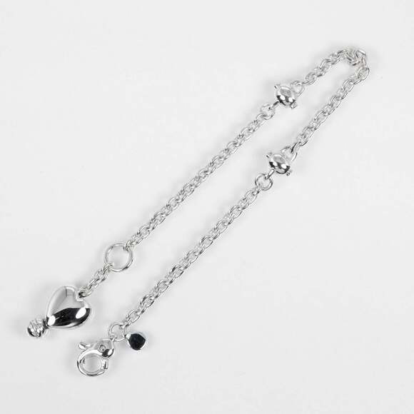 TIFFANY Silver Heart Charm Bracelet